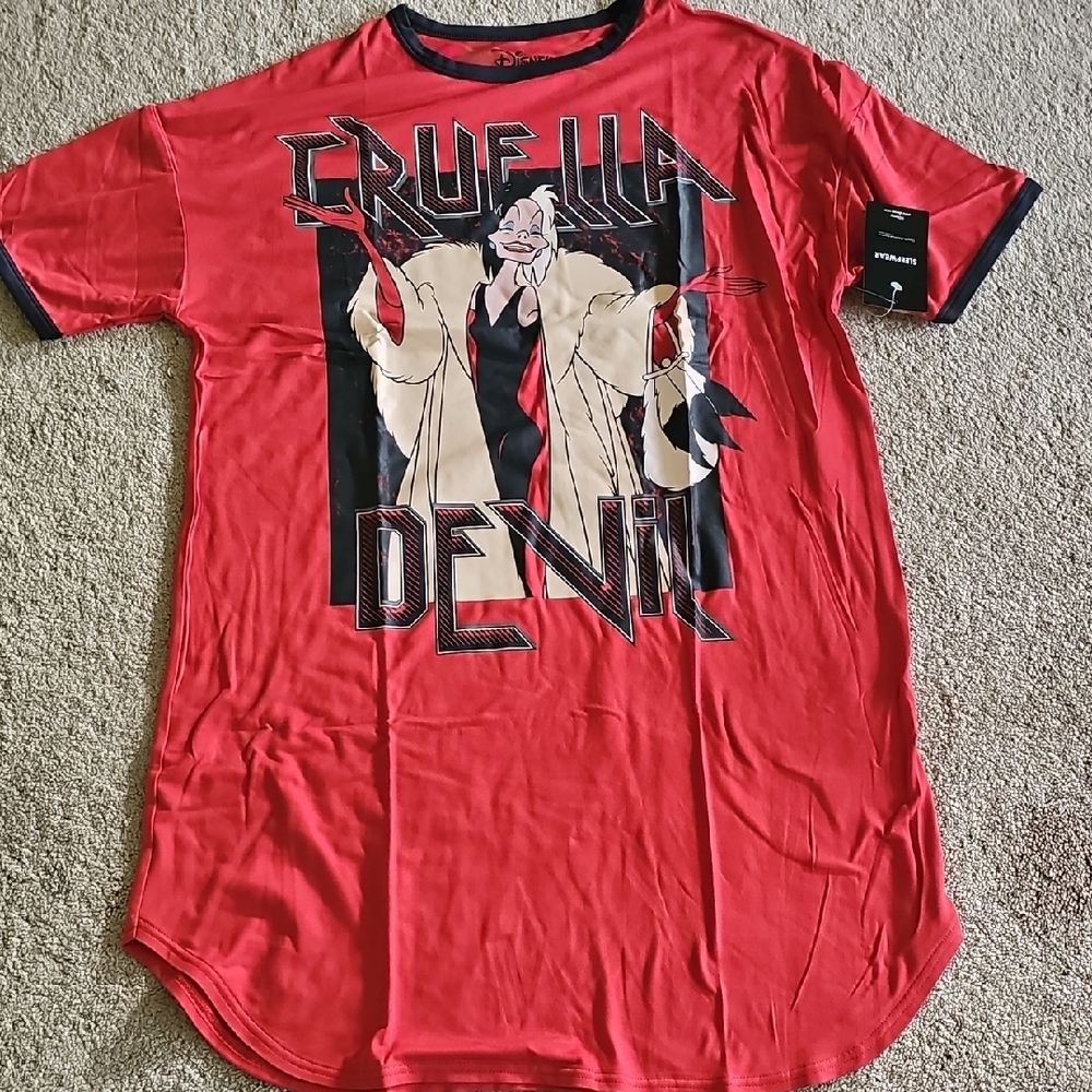 Disney Red and Black Short Sleeve Tees